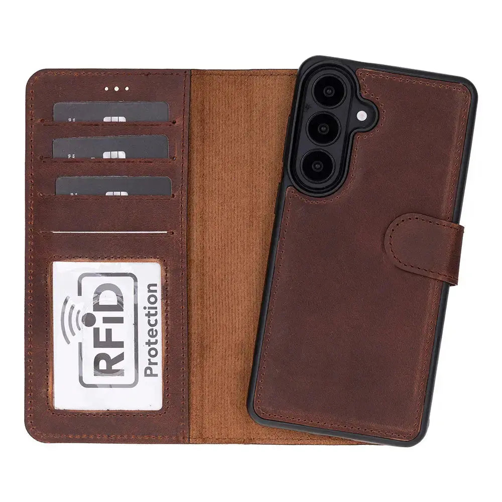 Samsung Galaxy S26 Leather Wallet Case Detachable RFID – Magic