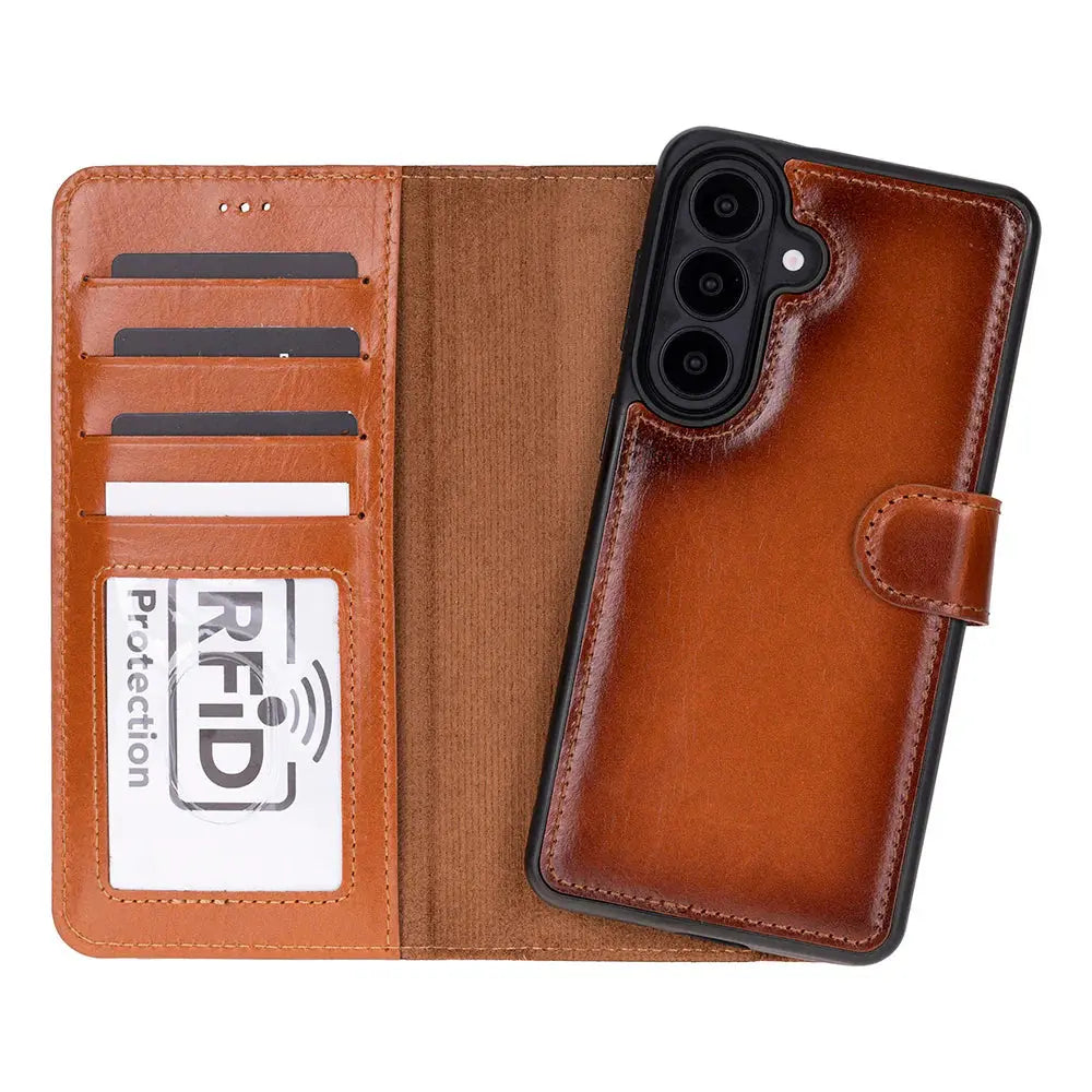 Samsung Galaxy S26 Leather Wallet Case Detachable RFID – Magic